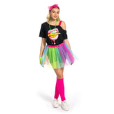 70s 80s Fancy Dress Women Tutu Skirt Retro Party Hippie Costume Outfits Set